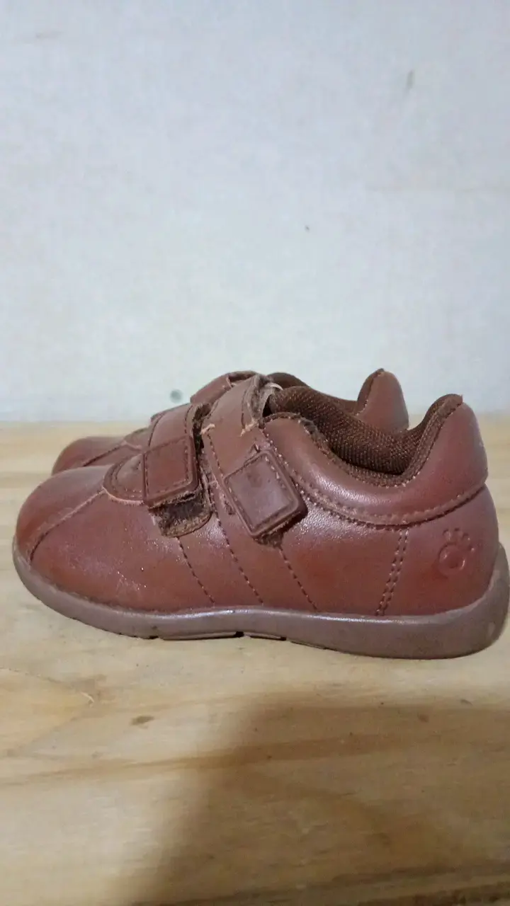 Zapatos de cuero marrón para niños osito ergonómic - 2
