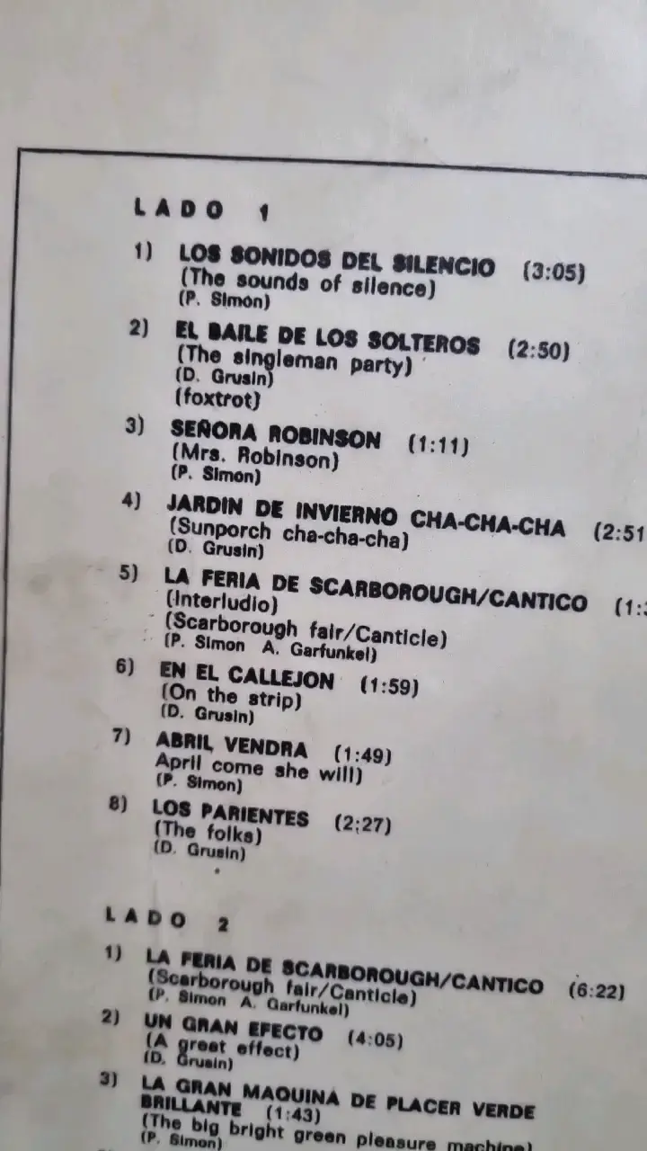 Vinilo Banda Sonora El Graduado Simon & Garfunkel - 4