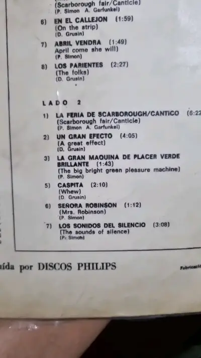 Vinilo Banda Sonora El Graduado Simon & Garfunkel - miniatura 5