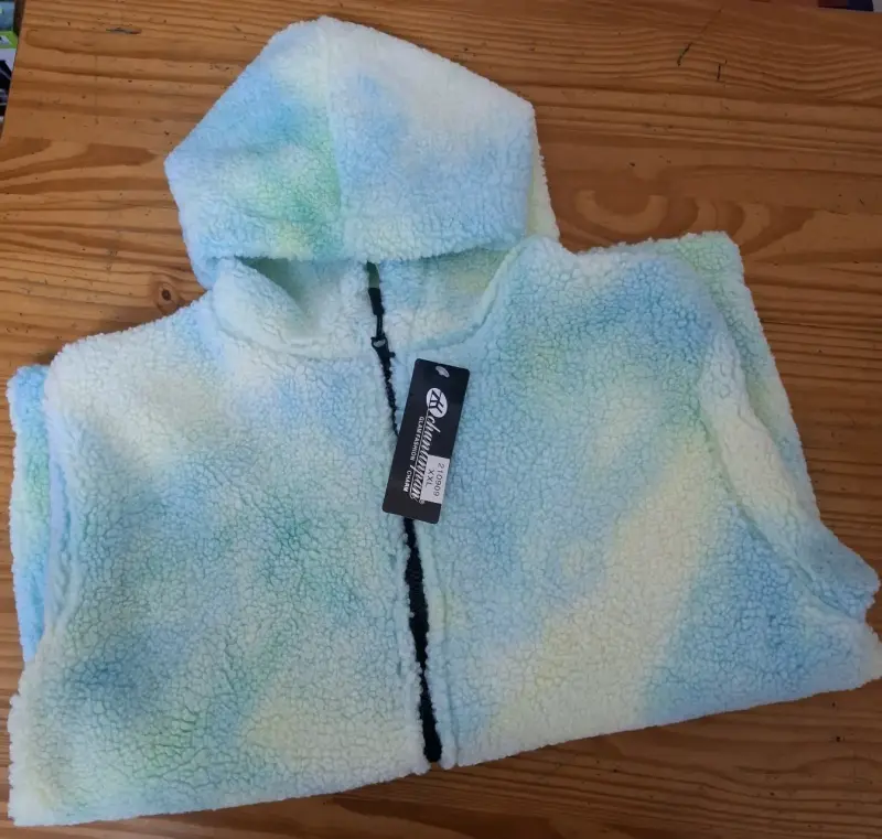 Chaqueta polar tie-dye con capucha para mujer - 2