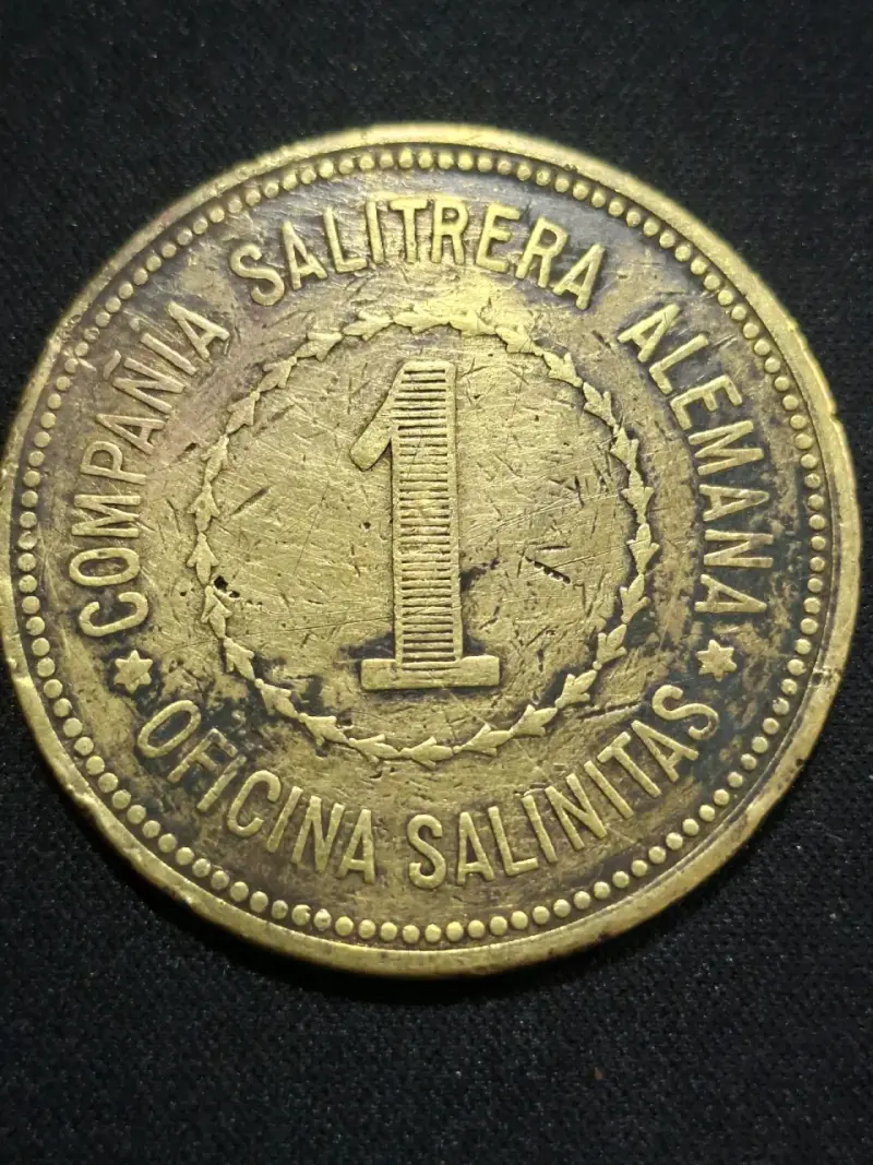 Moneda antigua Compañía Salitrera Alemana - 1