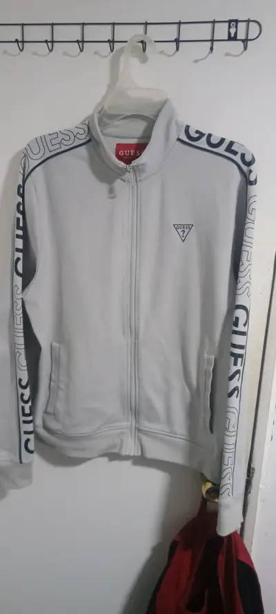 Chaqueta deportiva blanca Guess con cierre - miniatura 1