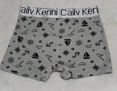 Boxer gris con estampado náutico Cailv Kerini - miniatura 2