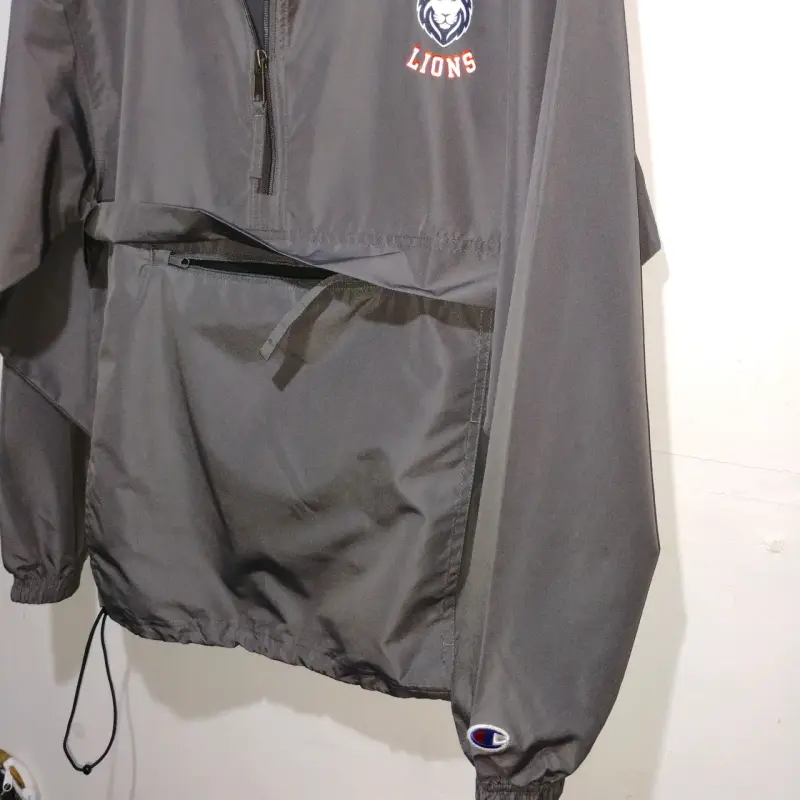 Cortaviento Ligero Champion gris con capucha gris - 2