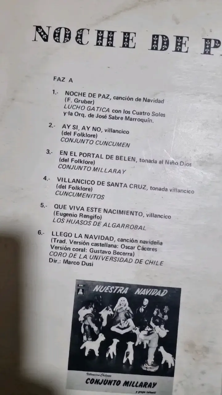 Vinilo Noche de Paz en Chile 1976 - 2