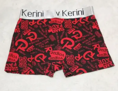 Boxer estampado rojo y negro Cailv Kerini - miniatura 2