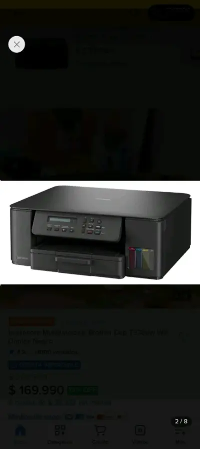 Impresora Multifuncional Brother DCP-T520W WiFi Negra - miniatura 2