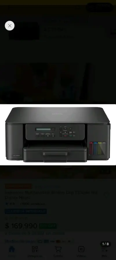 Impresora Multifuncional Brother DCP-T520W WiFi Negra - miniatura 3