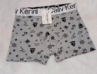 Boxer gris con estampado náutico Cailv Kerini - miniatura 1