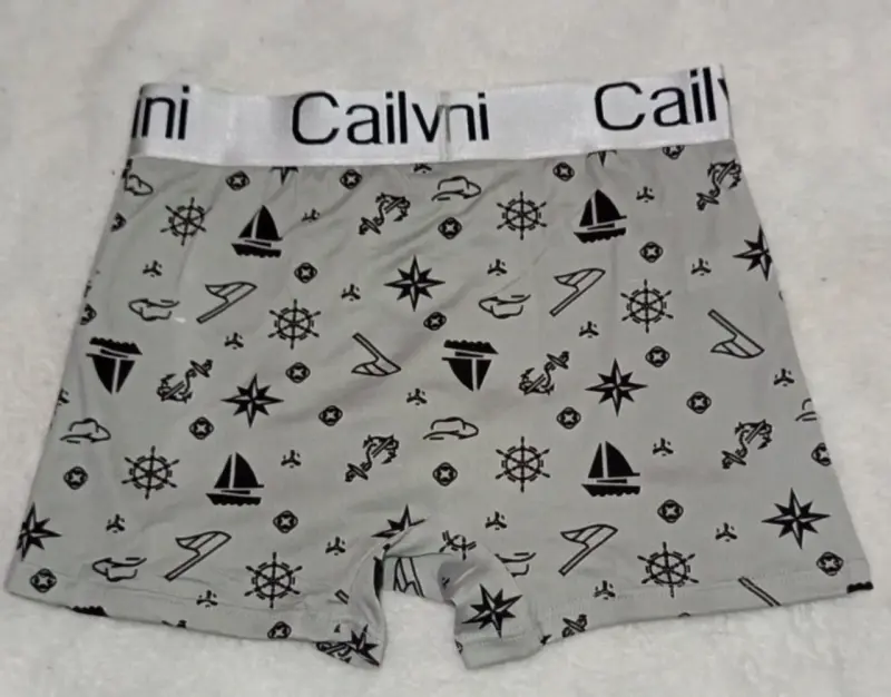 Boxer gris con estampado náutico Cailv Kerini - 2