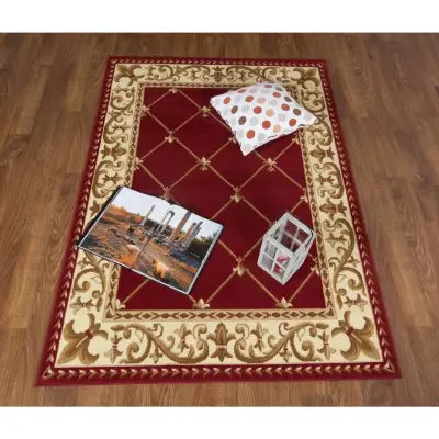 🇹🇷Alfombra Turca clásica roja con diseño✨ floral - miniatura 1