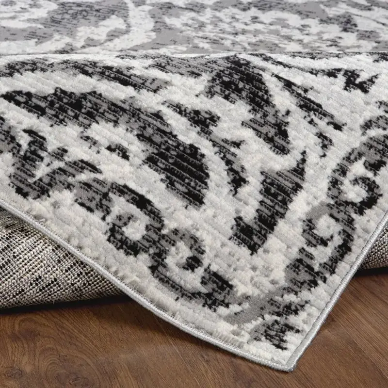 🇹🇷Alfombra Turca decorativa gris con diseño floral✨ - 2