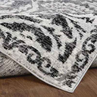 🇹🇷Alfombra Turca decorativa gris con diseño floral✨ - miniatura 2