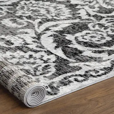 🇹🇷Alfombra Turca decorativa gris con diseño floral✨ - miniatura 3