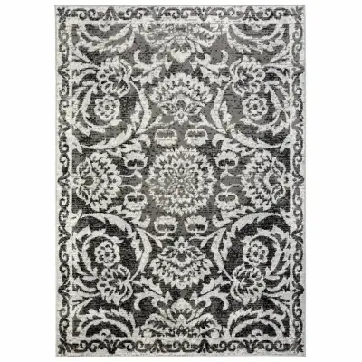 🇹🇷Alfombra Turca decorativa gris con diseño floral✨ - miniatura 4