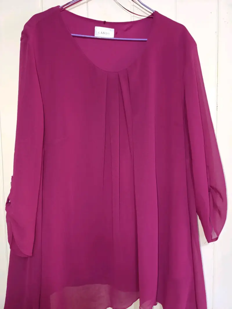 Blusa fucsia de gasa Canda - 2
