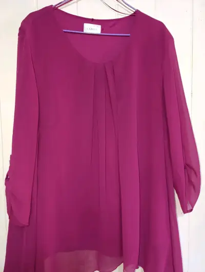 Blusa fucsia de gasa Canda - miniatura 2