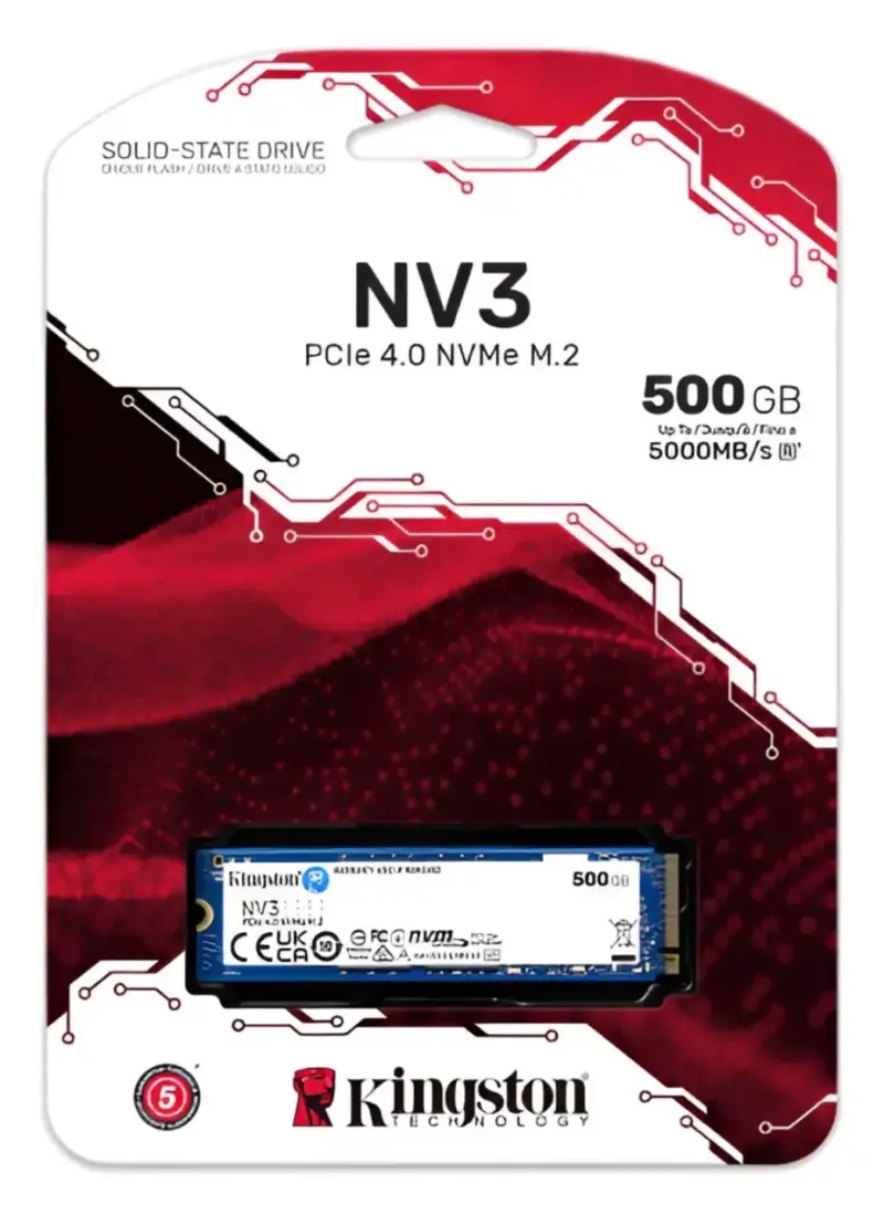Disco SSD Kingston NV3 500GB PCIe 4.0 NVMe M.2