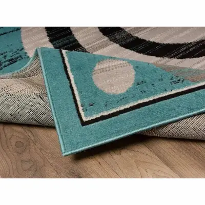 🇹🇷Alfombra moderna con diseño de círculos en tonos✨ - miniatura 2