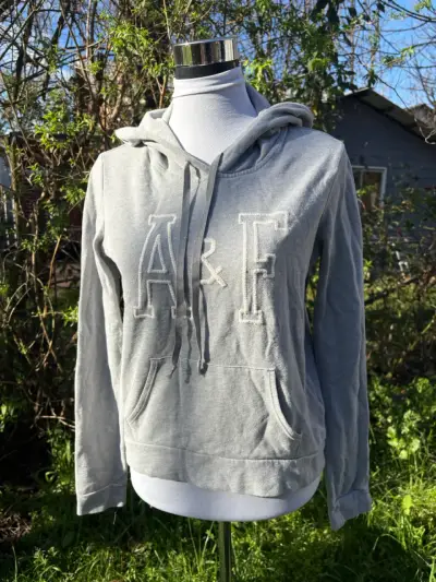 Polerón gris con capucha Abercrombie & Fitch - miniatura 2