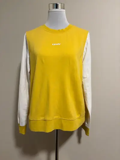 Polerón Levi's amarillo con mangas blancas - miniatura 1