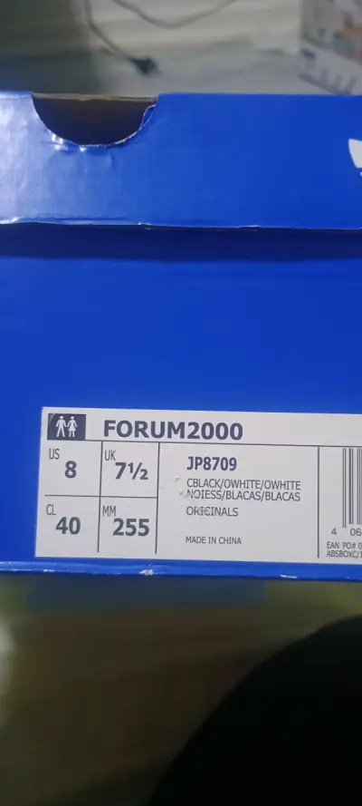 Zapatillas Adidas Forum 2000 negras y blancas - miniatura 4