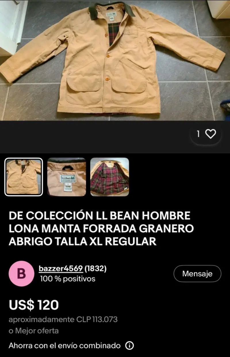 L.L. Bean Field Coat XL (90s) made in usa - 6