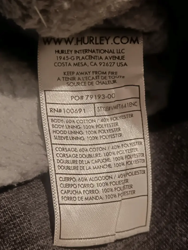 Poleron FullZip Hurley 00s Y2K - 4