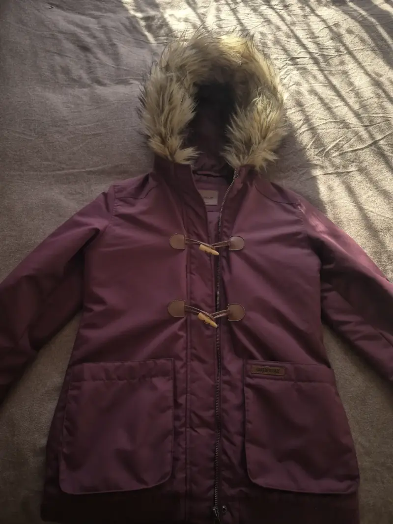 Parka Mujer Morada con Capucha de Piel Sintética Caterpillar - 1