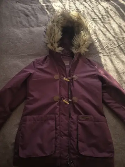 Parka Mujer Morada con Capucha de Piel Sintética Caterpillar - miniatura 1