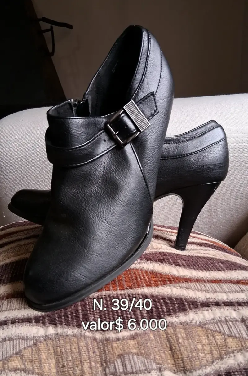 Zapatos de tacón negro talla 39/40 - 1