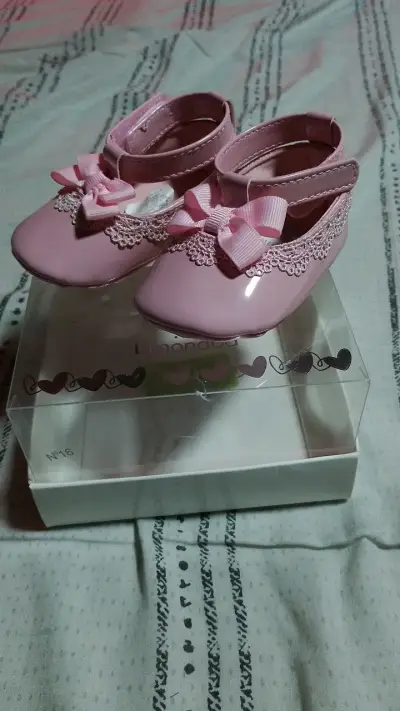 Zapatos de bebé rosados con lazo Limonada - miniatura 5