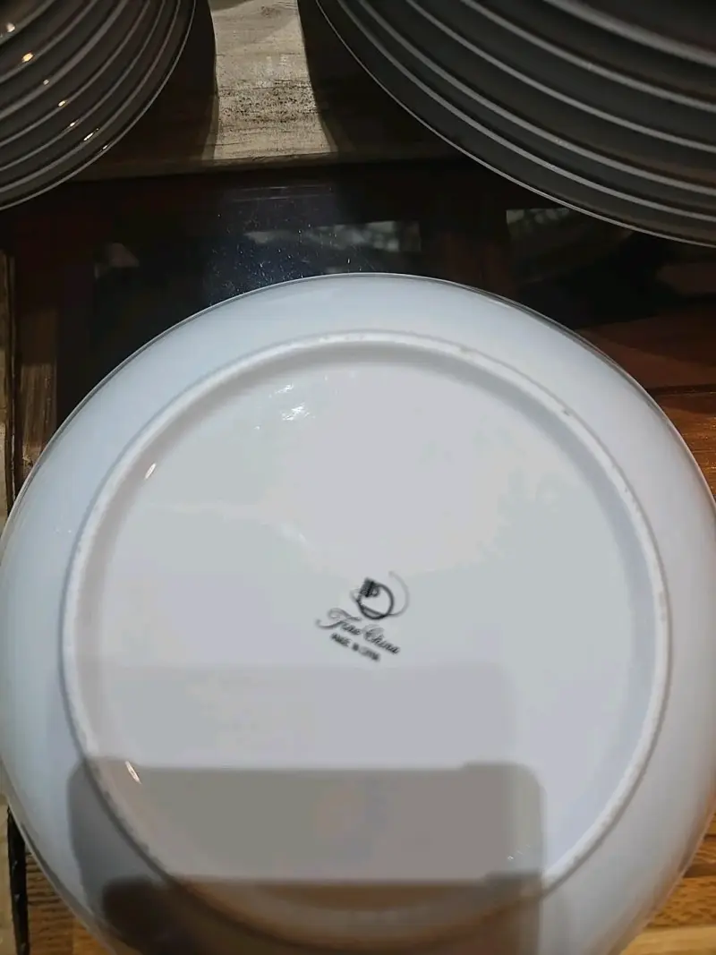 Juego de vajilla de porcelana blanca Fine China - 4