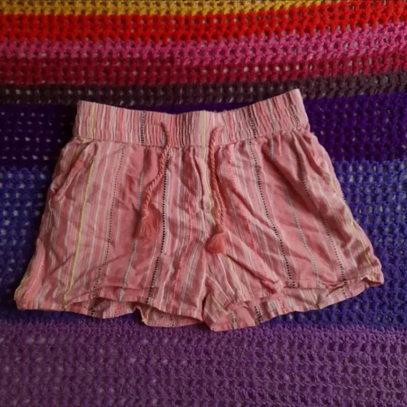Shorts de verano a rayas para mujer talla 14