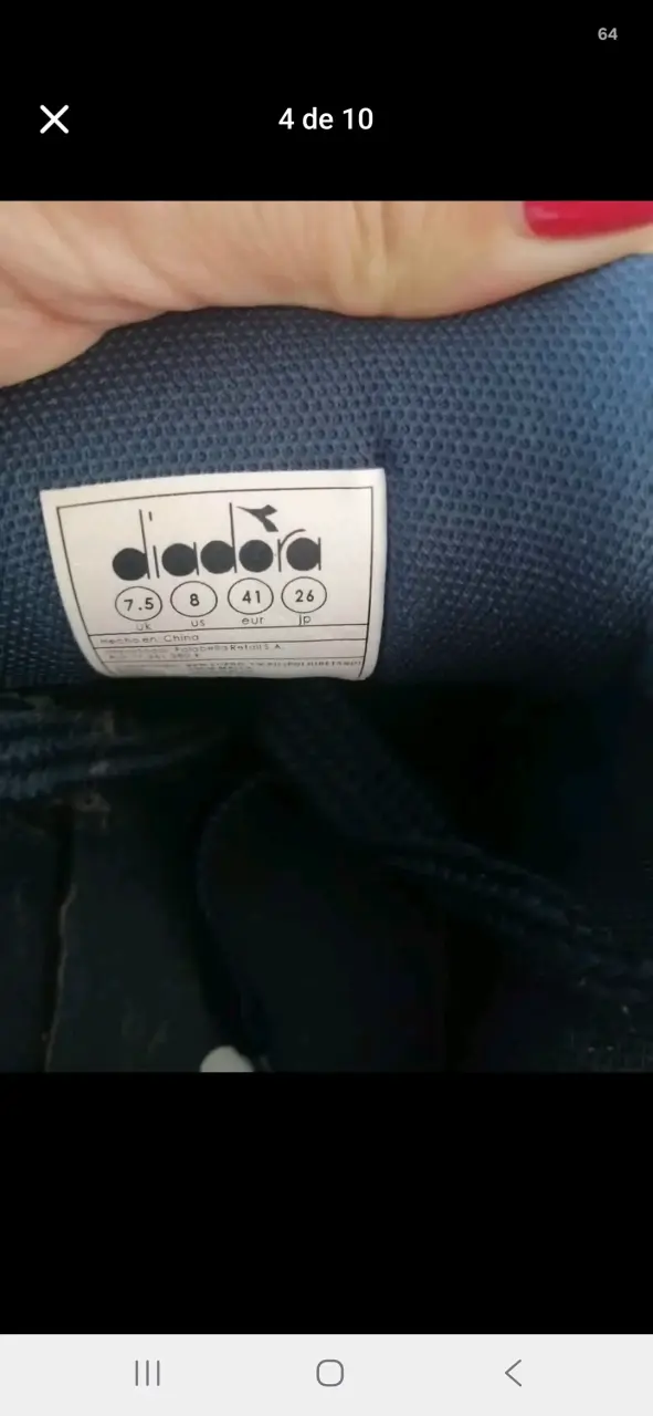 Zapatillas deportivas azules Diadora talla 41 - 3