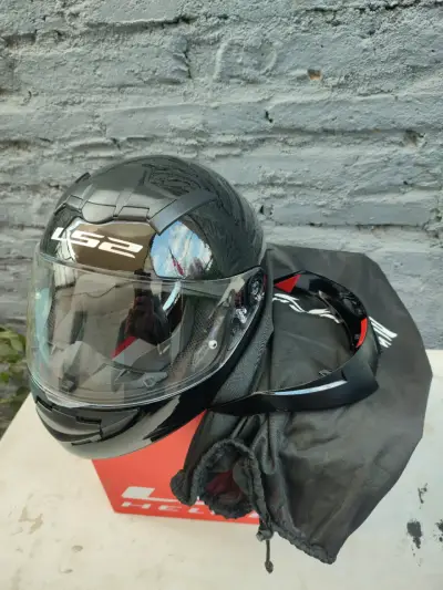 Casco de moto LS2 Rookie negro - miniatura 1
