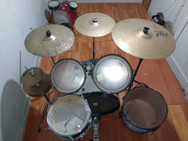 Batería acústica completa con platillos y pedales - 4