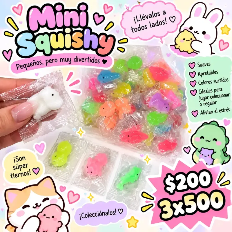 Mini Squishy surtidos para coleccionar