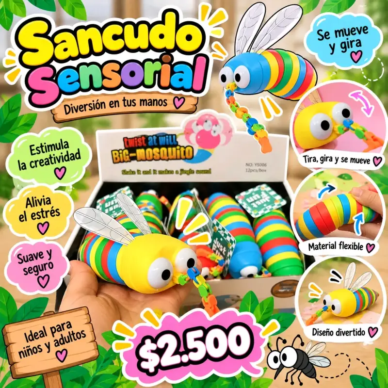 Juguete Sancudo Sensorial para Niños y Adultos