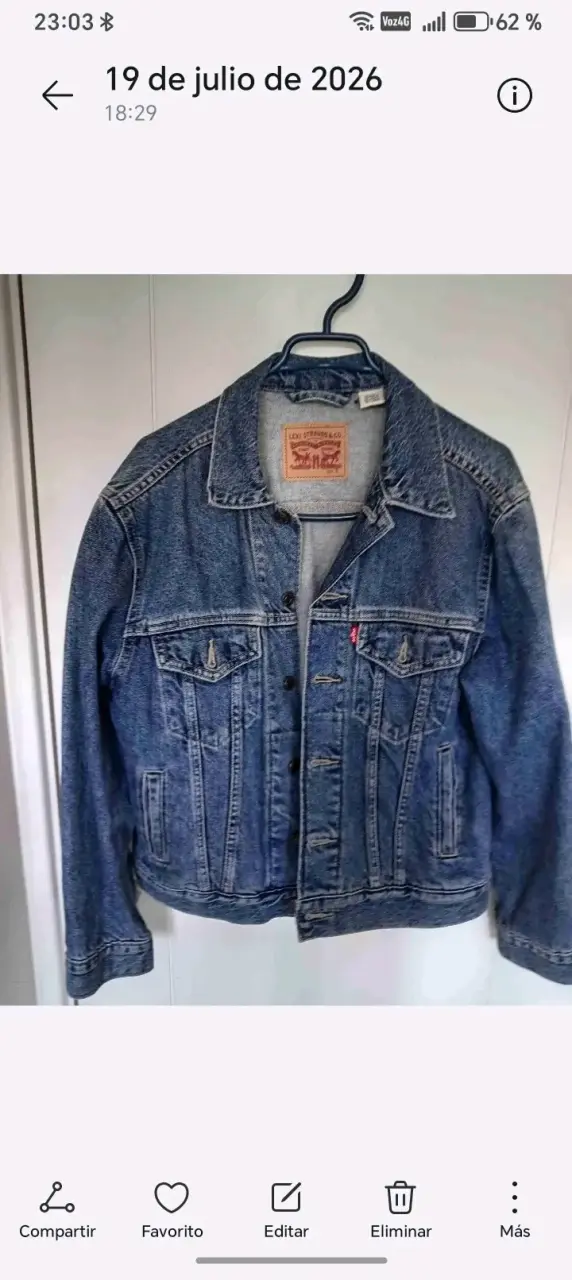 Chaqueta de mezclilla Levi's clásica azul - 1