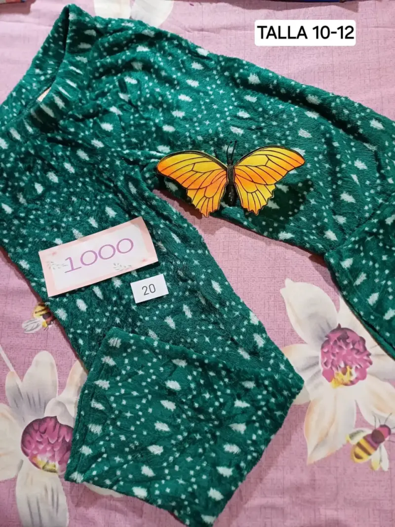 Pantalón pijama verde talla 10-12 para niña