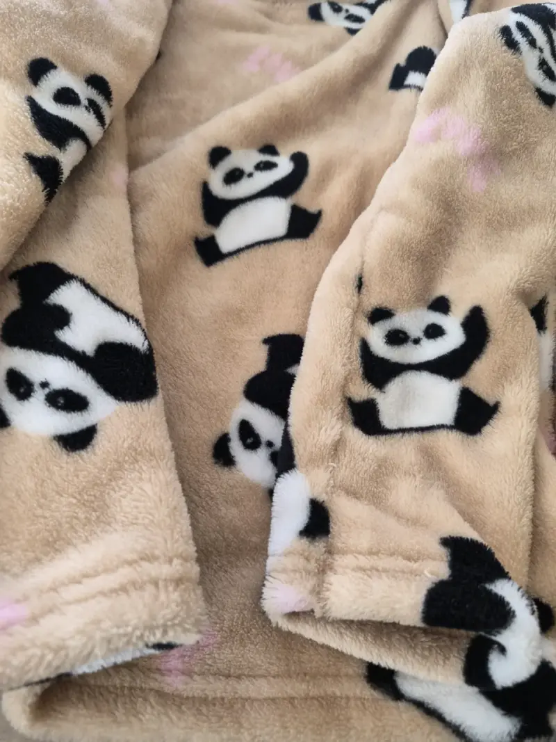 Pijama de polar con diseño de pandas para niños - 2