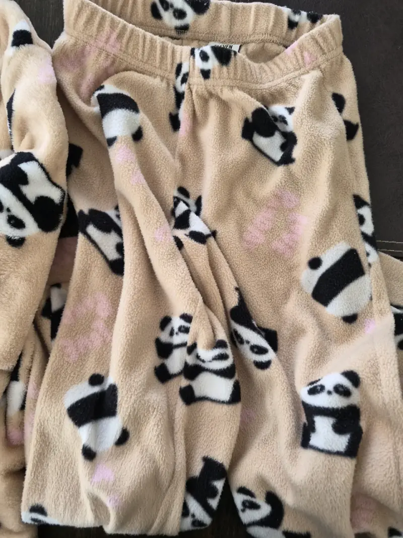 Pijama de polar con diseño de pandas para niños - 3