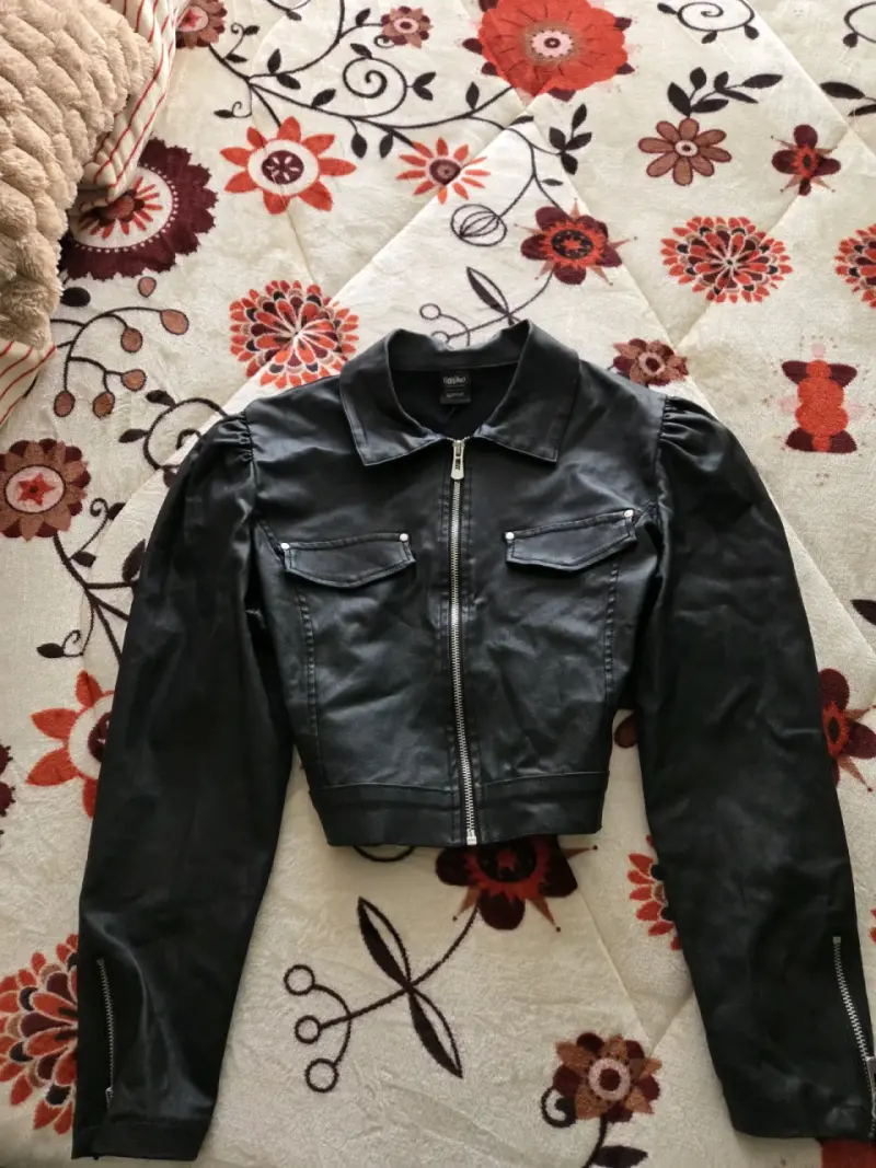 Chaqueta de cuero negra para mujer Massimo - 2