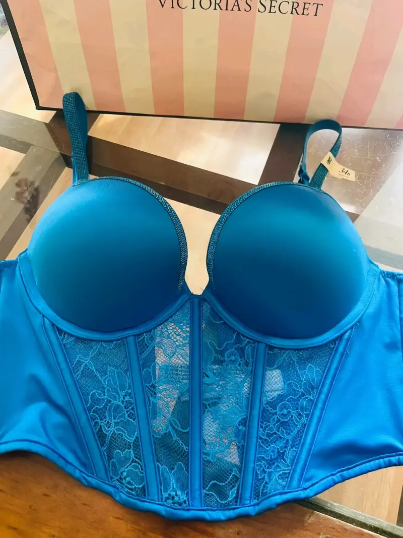 Corset azul con encaje Victoria's Secret - 1