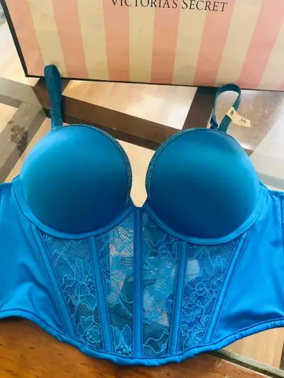 Corset azul con encaje Victoria's Secret - miniatura 1