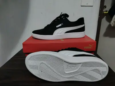 Zapatillas Puma Smash 3.0 Buck Jr negras para niños - miniatura 3