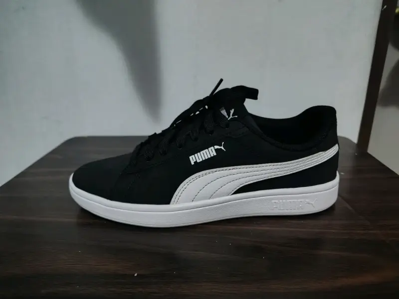 Zapatillas Puma Smash 3.0 Buck Jr negras para niños - 4