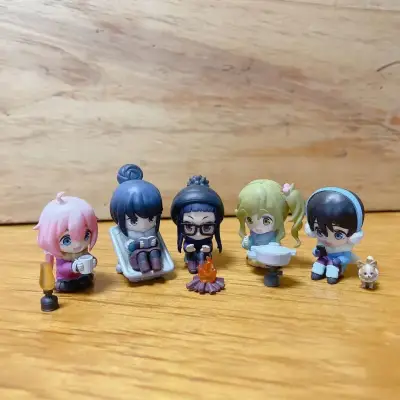 Set 5 Figuras Anime Yuru Camp Gashapon Camping - miniatura 2