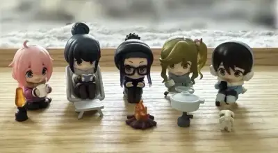 Set 5 Figuras Anime Yuru Camp Gashapon Camping - miniatura 3